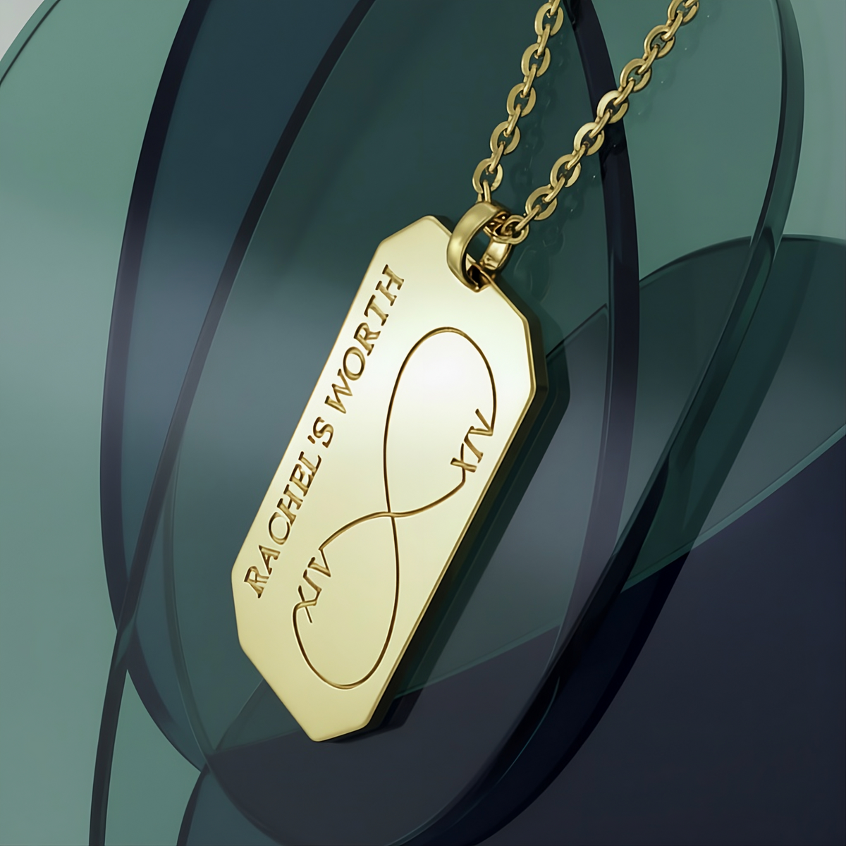 Rachel's Worth Infinity Solid 14K Gold Pendant Necklace, an heirloom-quality symbol of God's eternal love and faithfulness.