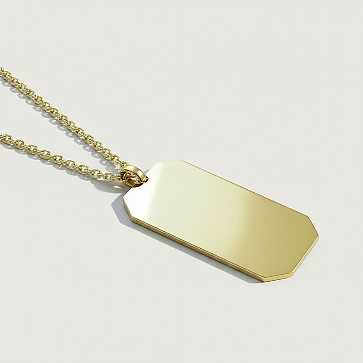 Back view of the Rachel's Worth Infinity Yellow Gold Vermeil Pendant Necklace showing the pendant and chain construction.