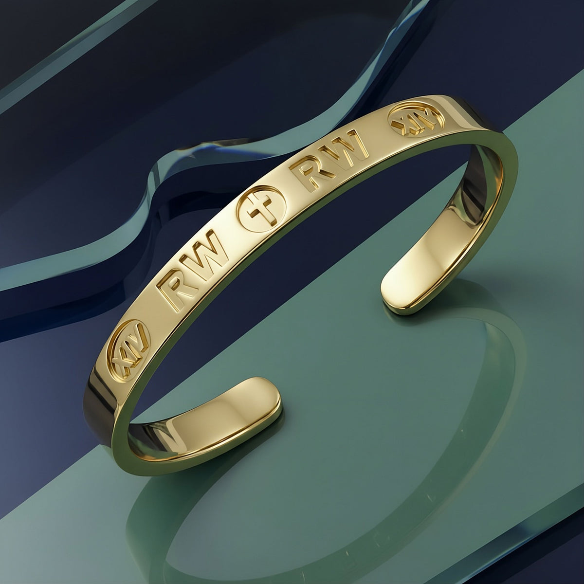 Rachel's Worth Lineage Solid 14K Gold Cuff Bracelet, an heirloom-quality fine jewelry design inspired by generational faith.