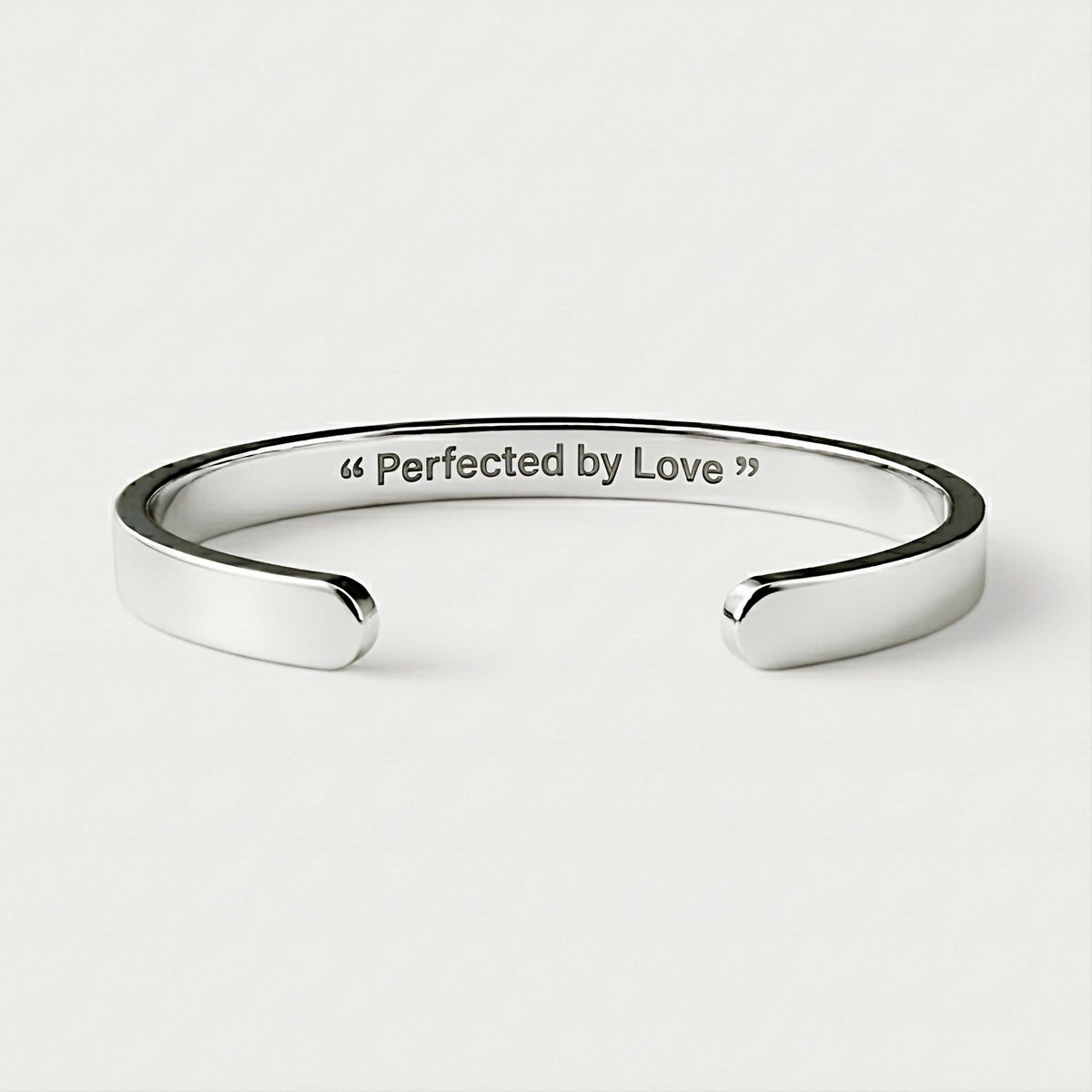 Interior view of the .925 sterling silver craftsmanship on the Rachel's Worth Lineage Cuff Bracelet.