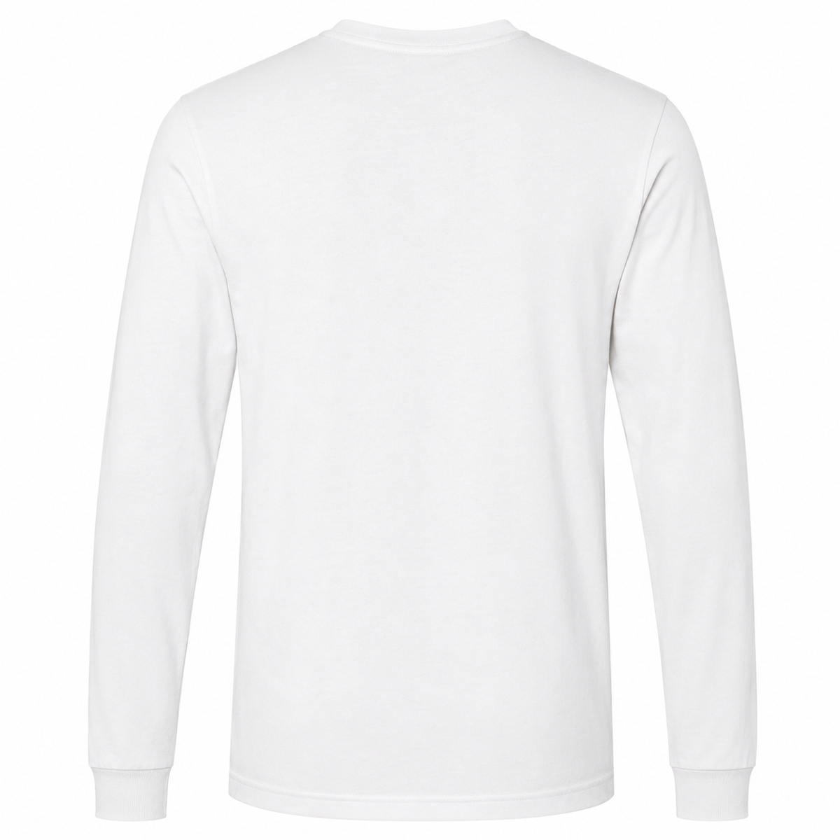 Back view of the Rachel's Worth Demise White Long Sleeve Tee showing its clean silhouette.