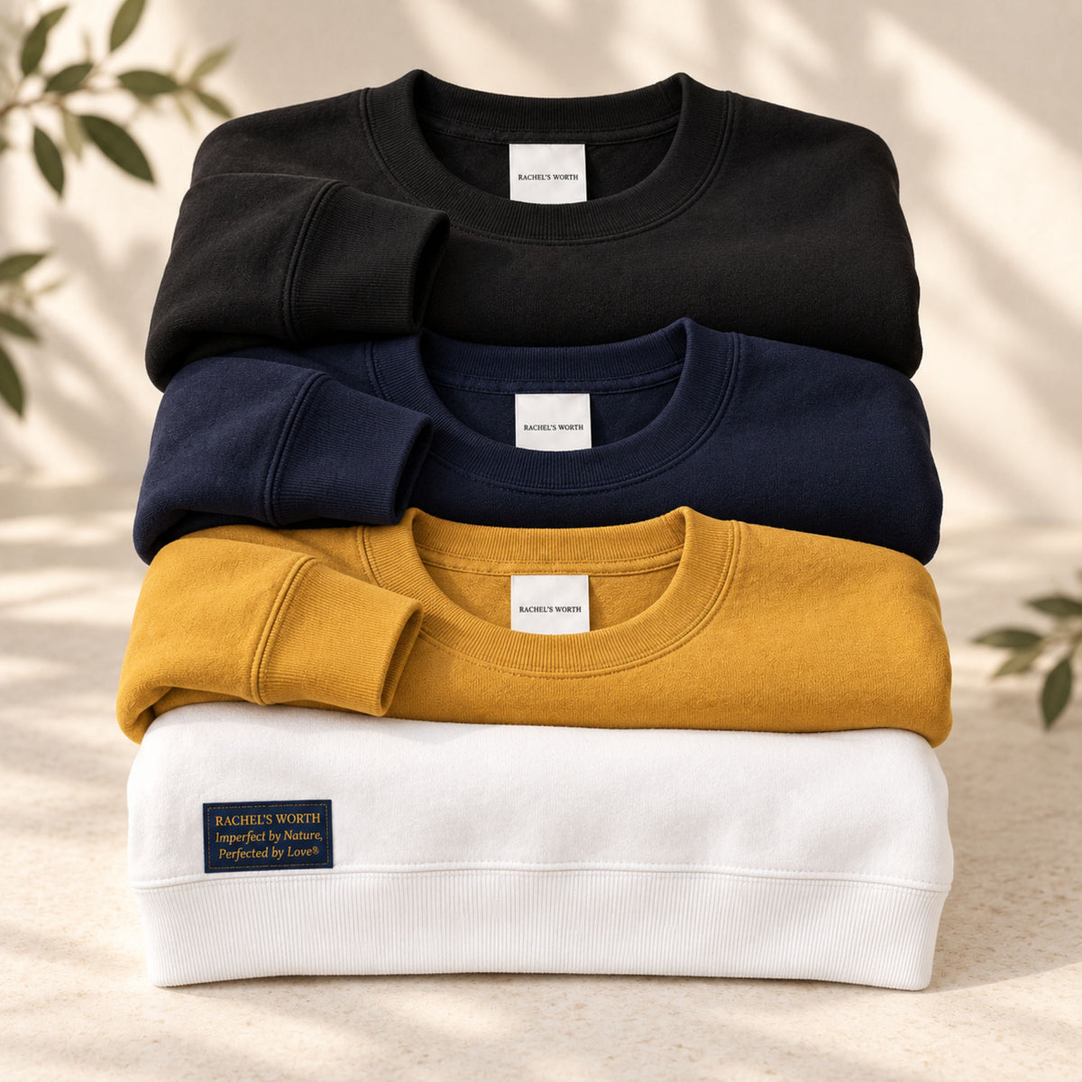 Available color options for the Rachel's Worth True Currency Drop Shoulder Sweatshirt.