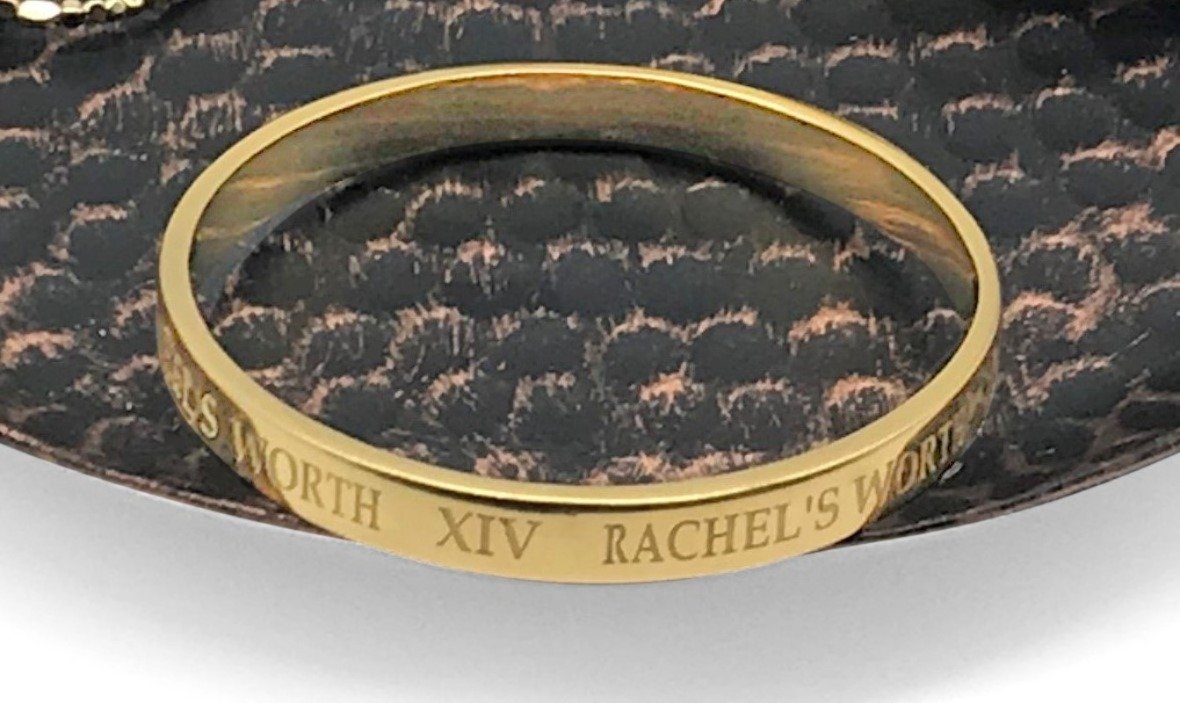Rachel's Worth XIV Bangle Bracelet in Gold