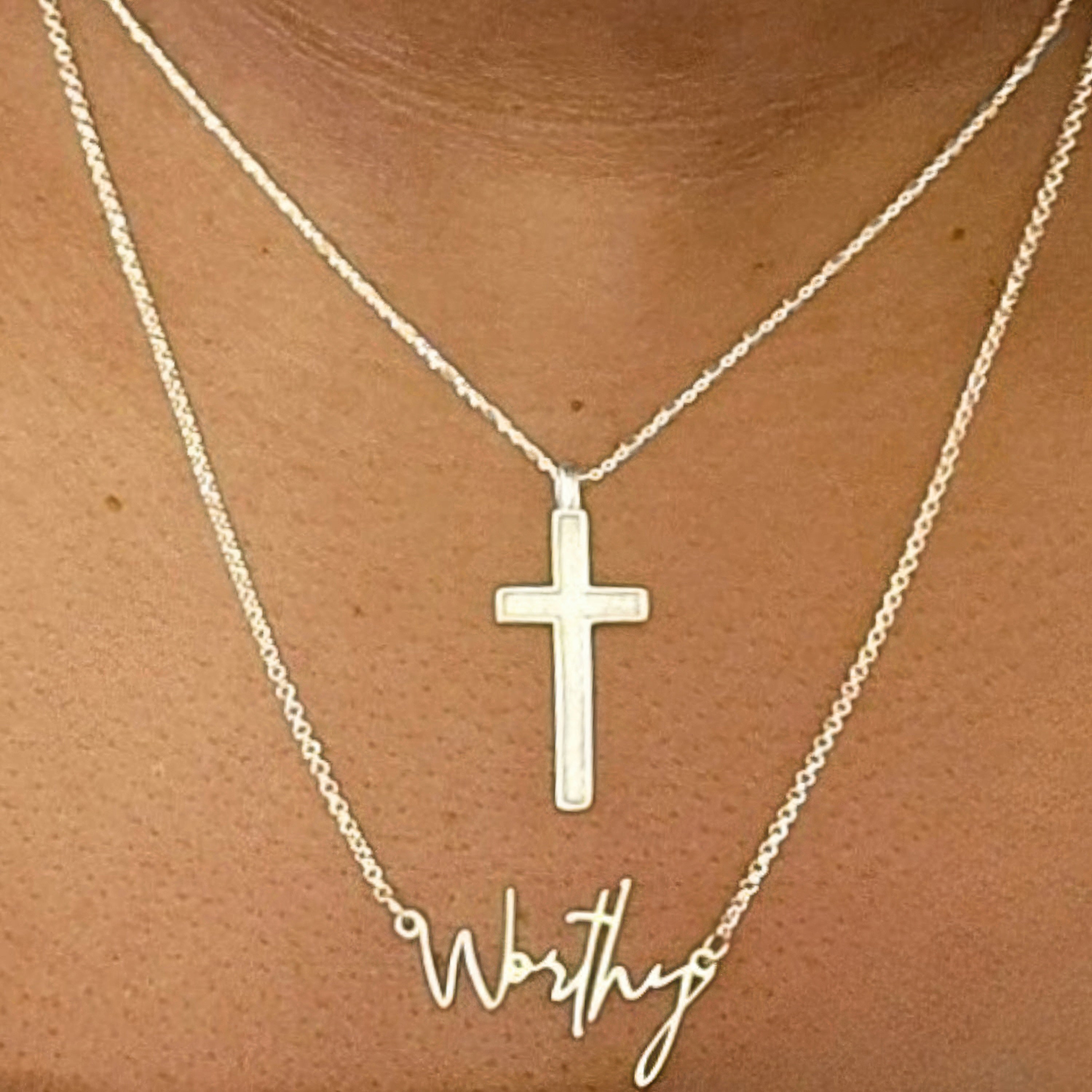 Silver cross necklace rachel's worth