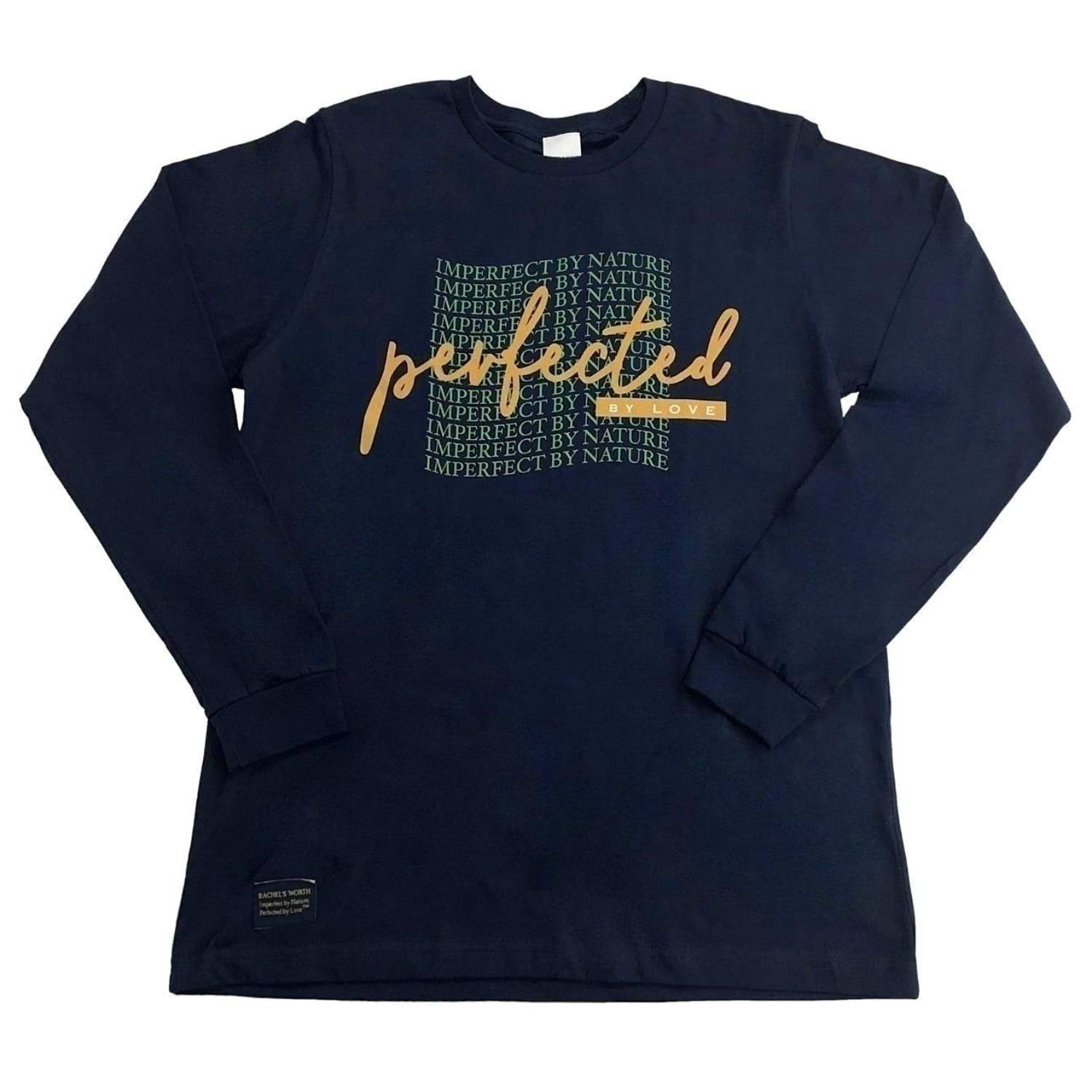 Wave Perfected by Love Navy Long Sleeve Tee