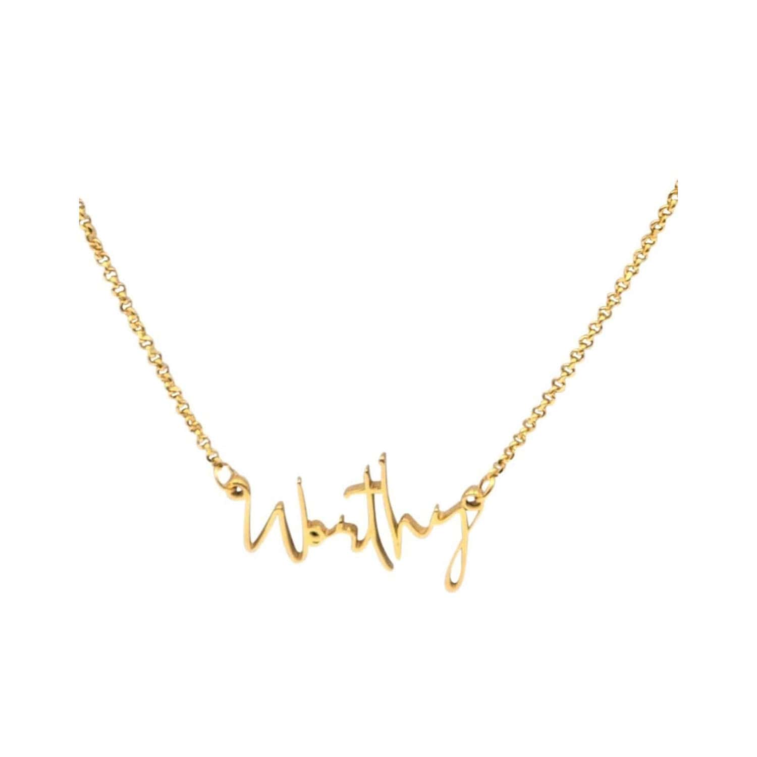 Worthy Gold Affirmation Necklace
