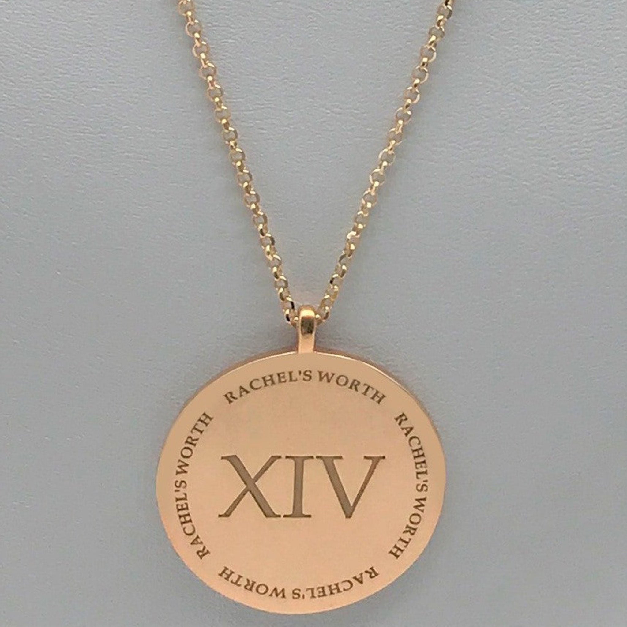 Rachel's Worth Rose Gold XIV Coin Necklace