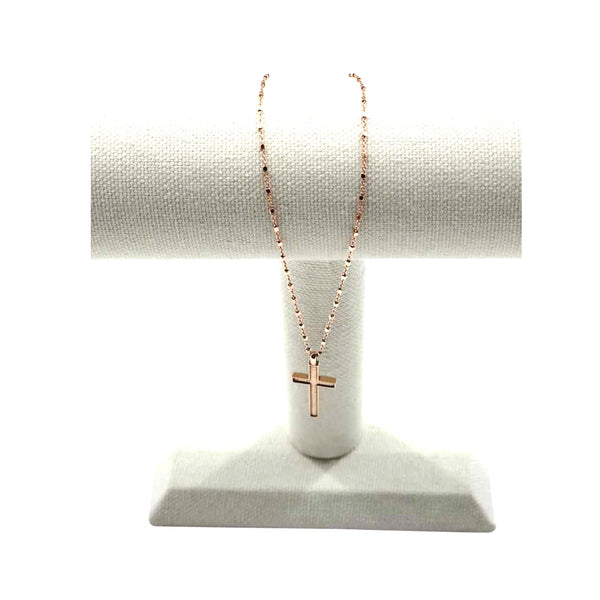Cross Necklace in Rose Gold